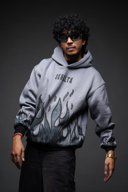 SKULLTA GREY HOODIE [UNISEX]