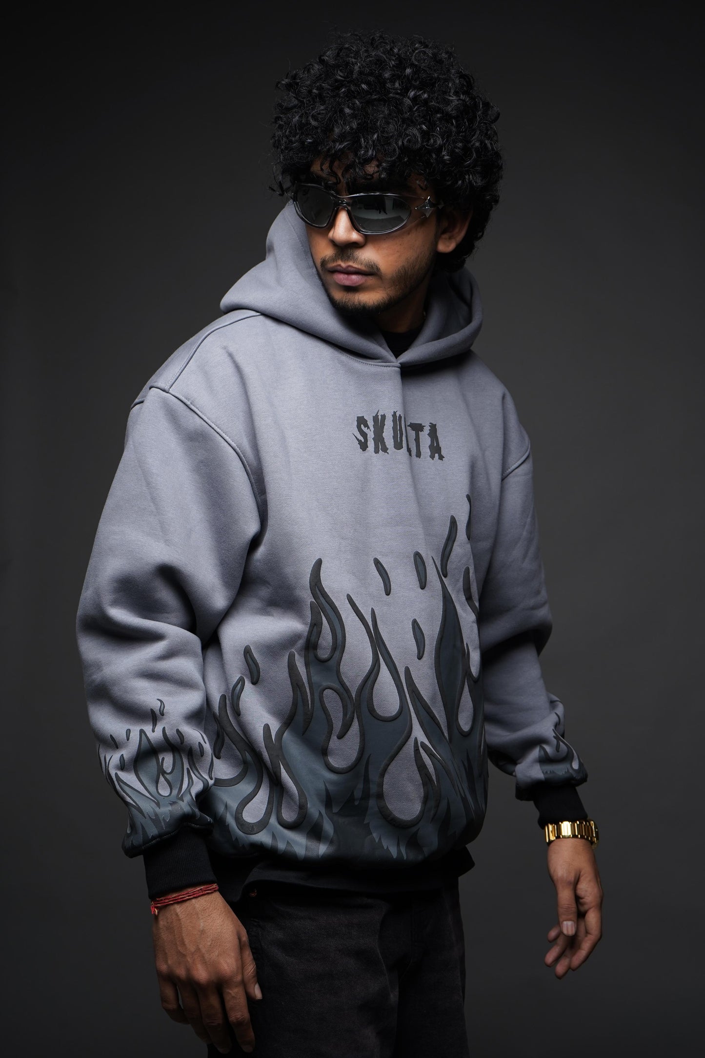 SKULLTA GREY HOODIE [UNISEX]