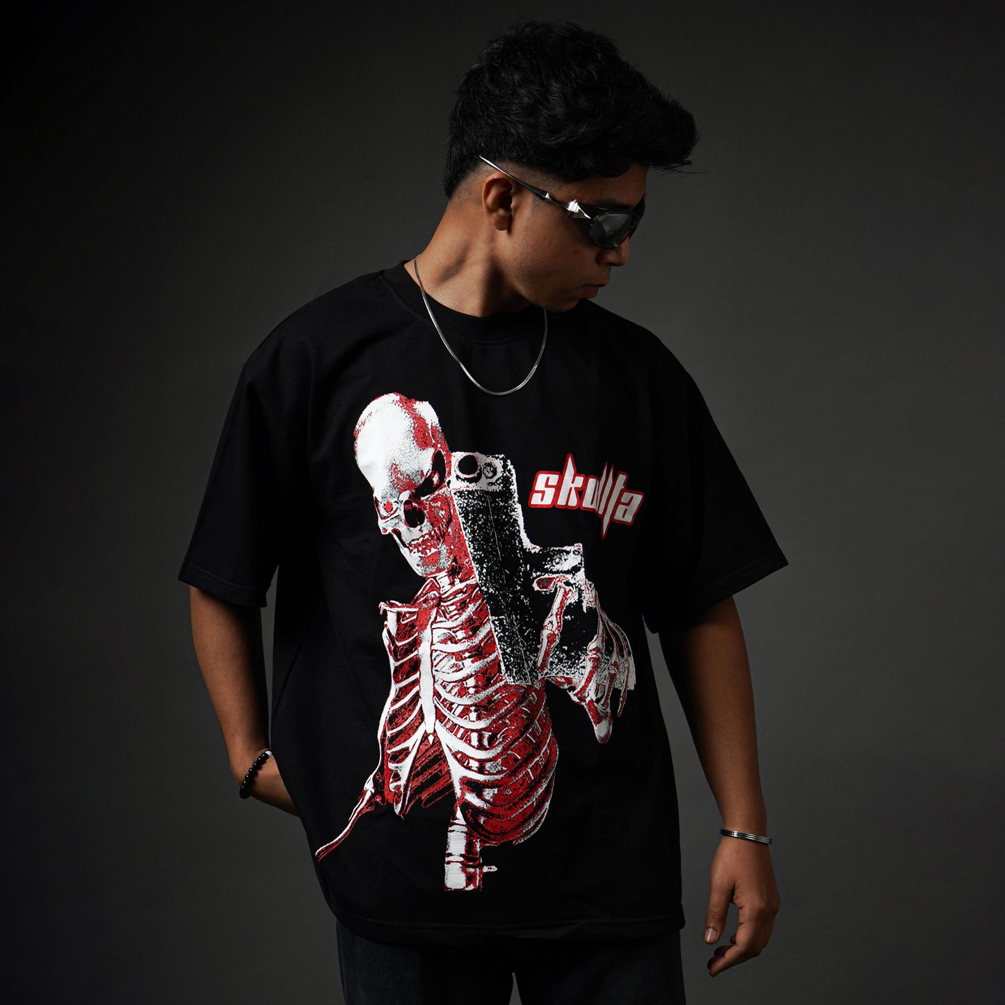 SKULL BLACK T-SHIRT [UNISEX]