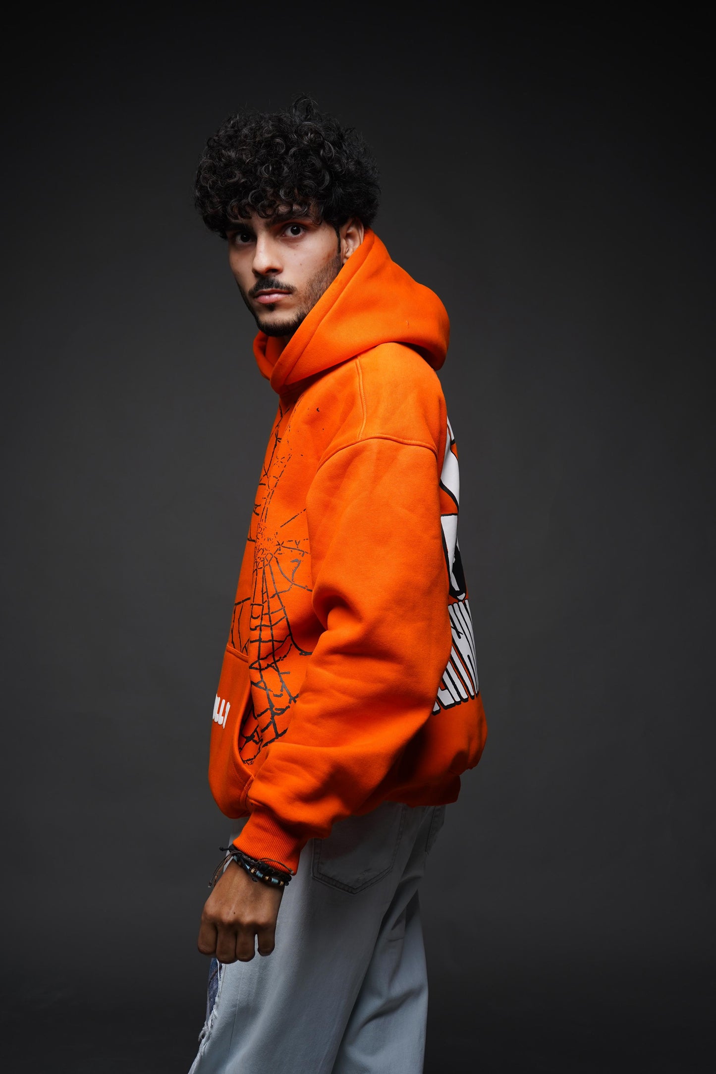 SKULLTA ORANGE HOODIE [UNISEX]