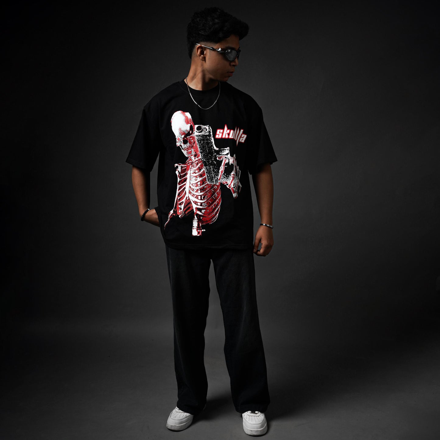 SKULL BLACK T-SHIRT [UNISEX]