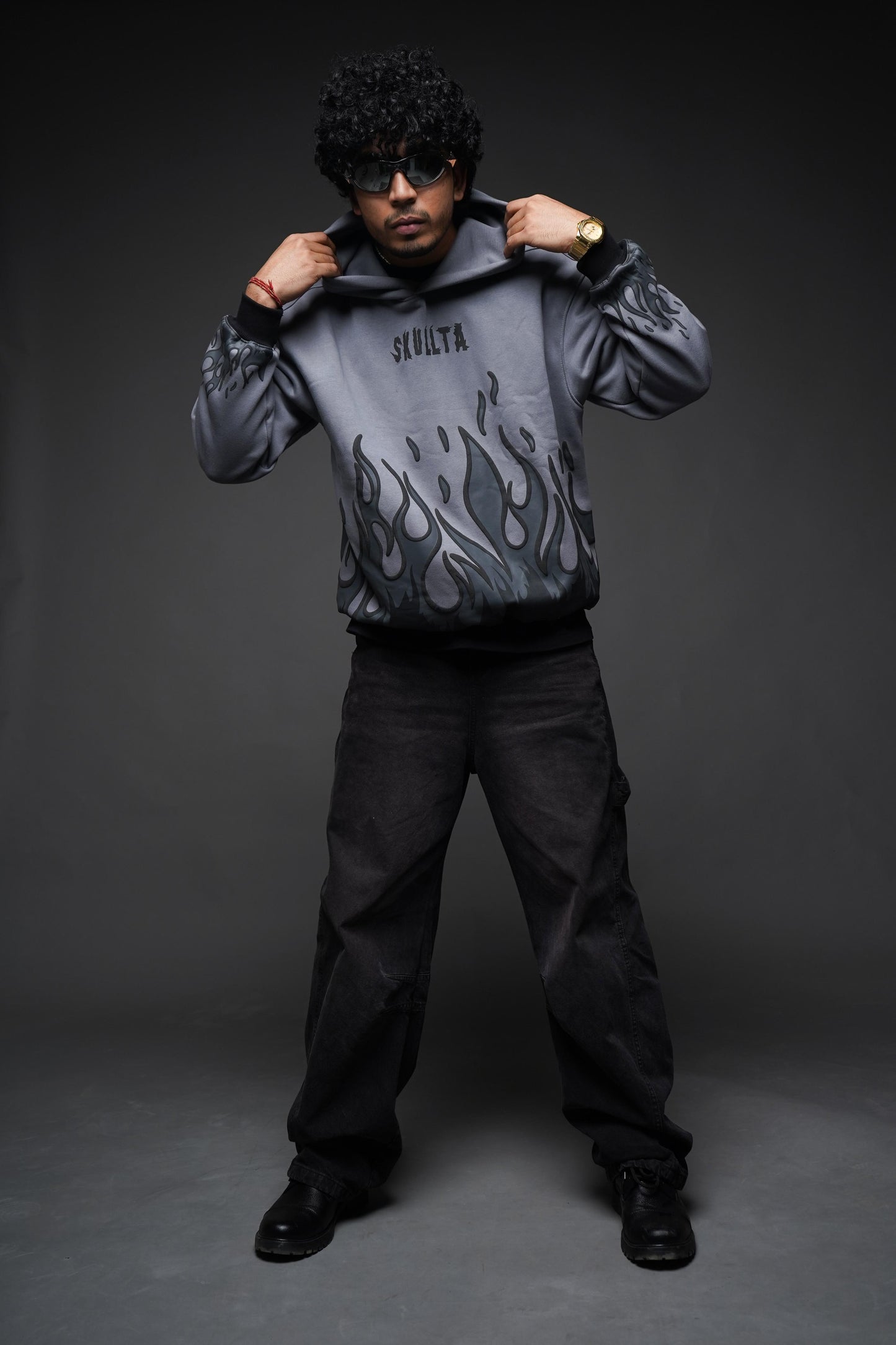 SKULLTA GREY HOODIE [UNISEX]